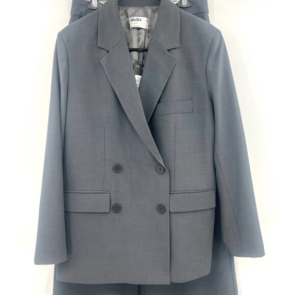 NWT Rita Ora x Primark Gray Wide Leg Pant Suit Women's Medium - Picture 2 of 8